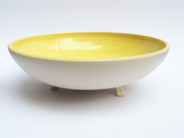 Kollektion Fleur zitrone mit Füßen