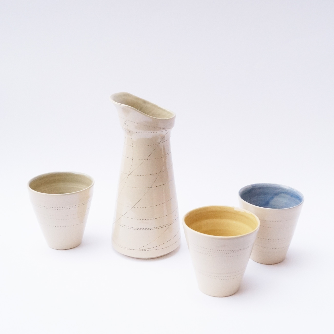 Karaffe und Becher Neolith Set