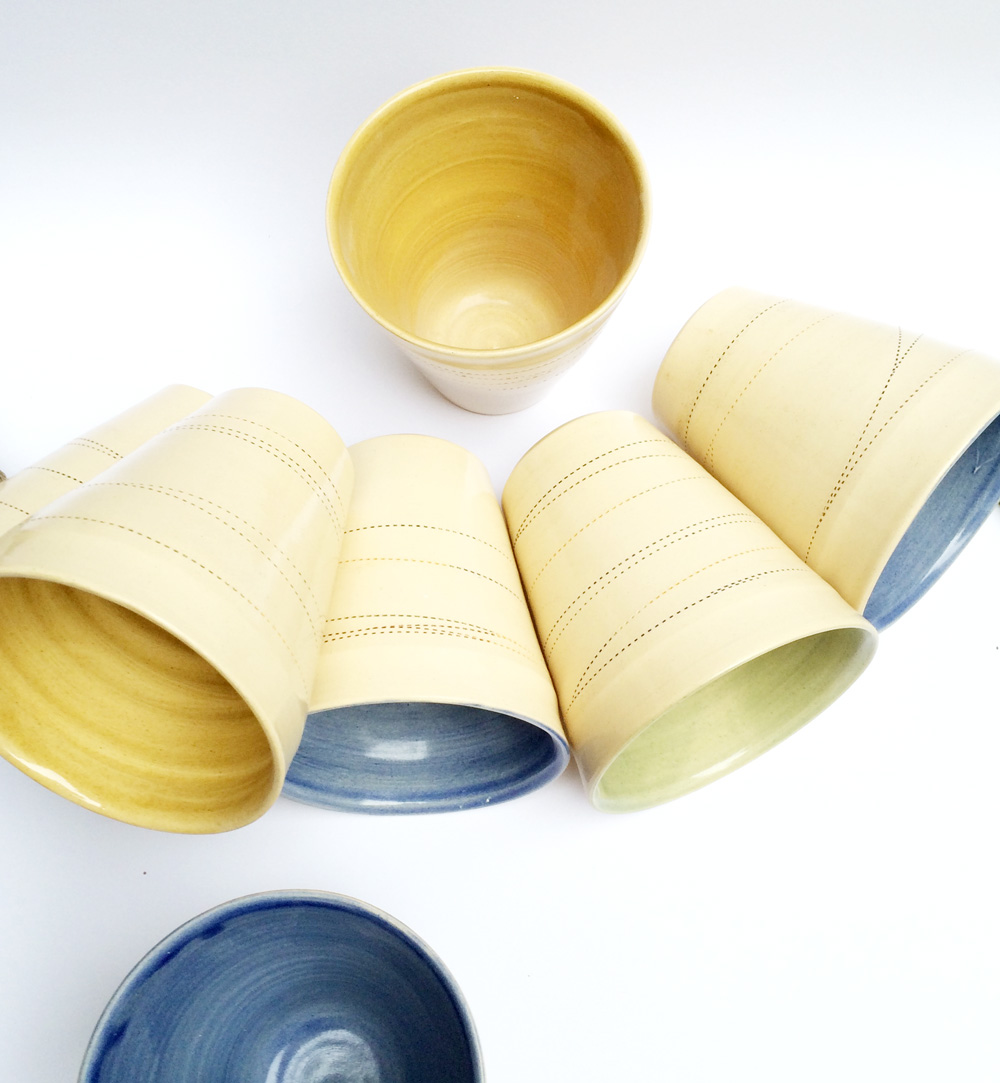 Keramik Becher aus der Kollektion Neolith - verschiedene Farben